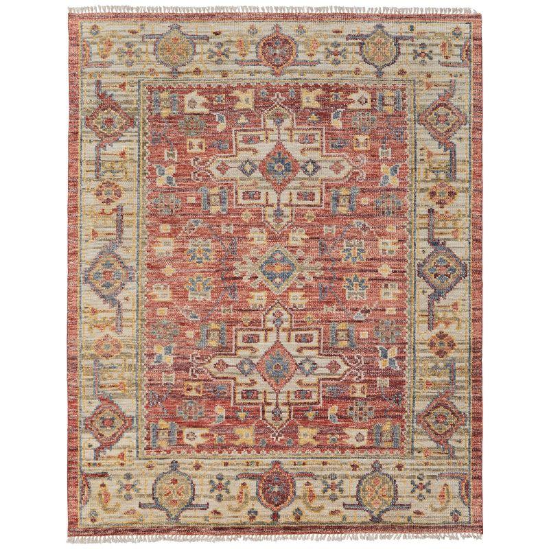 Fillmore Transitional Medallion Red/Ivory/Gold Area Rug
