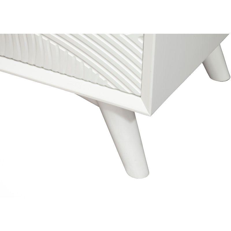 Alpine Furniture Tranquility 2 Drawer Nightstand, 22" W X 16" D X 26" H, white