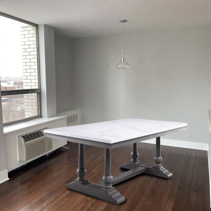 Faux Marble Top Dining Table