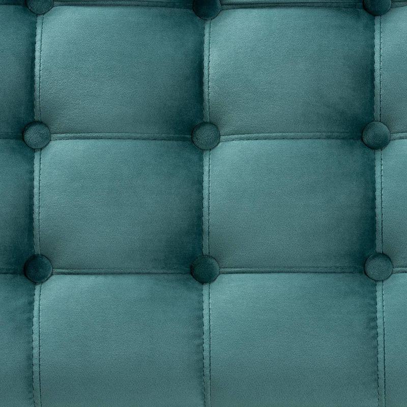 Kaylee Velvet Upholstered Button Tufted Ottoman Bench with Interior Storage - Baxton Studio