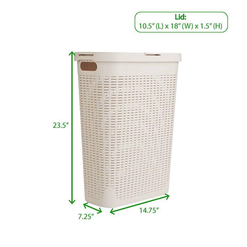 Mind Reader 40 Liter Slim Laundry Basket