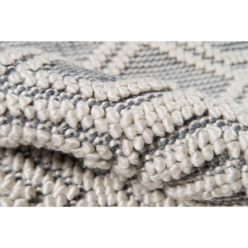 Momeni 2'x3' Hermosa Cara Accent Rug Gray: Modern Geometric Indoor Outdoor Medium Pile, Recycled PET