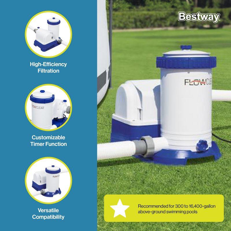Bestway Bestway Flowclear 2,500 GPH 120V Above Ground Swimming Pool Water Filter Pump