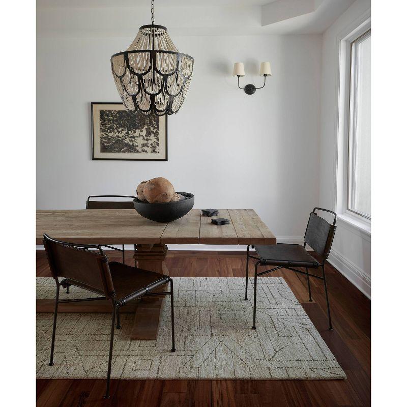 Momeni 2'3"x8' Teppe Rowan Handtufted Runner Rug Natural: Wool, Geometric Pattern, Low Pile, Indoor Use, Handmade