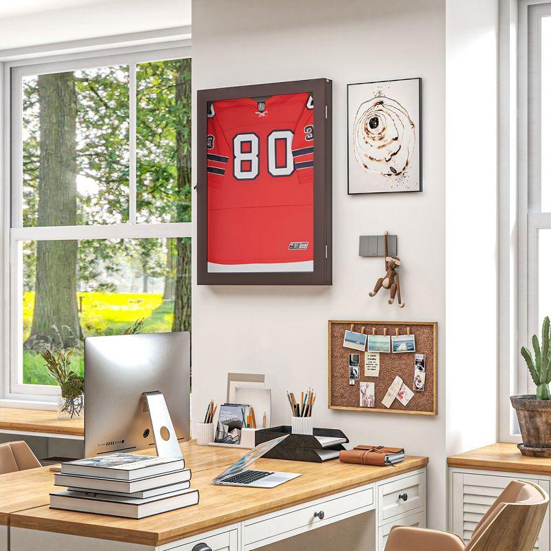 HomCom HomCom 2.5'' D Plastic/Acrylic Jersey Case