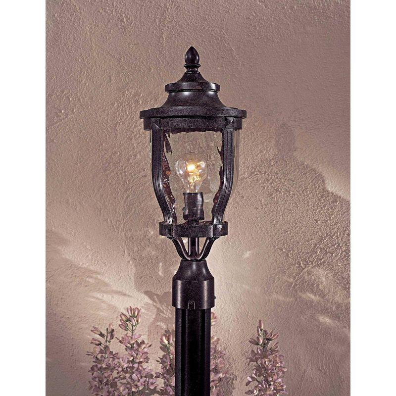 Minka Lavery Vintage Outdoor Post Light Fixture Corona Bronze 19 1/4" Clear Hammered Glass for Exterior Barn Deck Porch Yard Patio