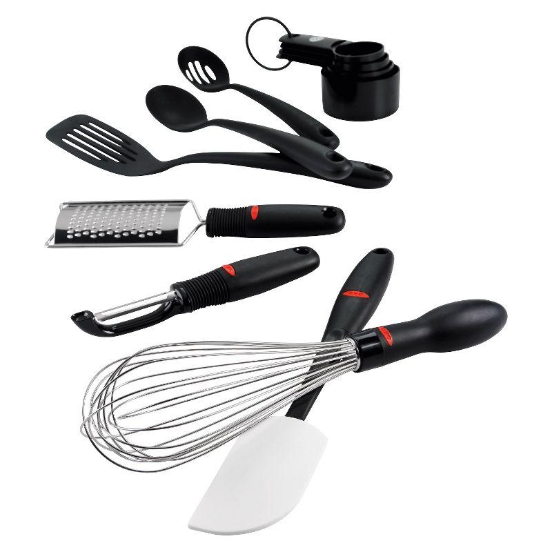 OXO 17pc Culinary and Utensil Set: Kitchen Utensils, Nylon & Stainless Steel, Adult Cooking Tools, Hand Wash