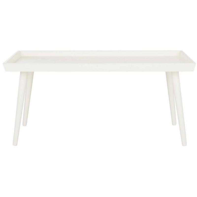 Nonie Coffee Table With Tray - Vintage White - Safavieh