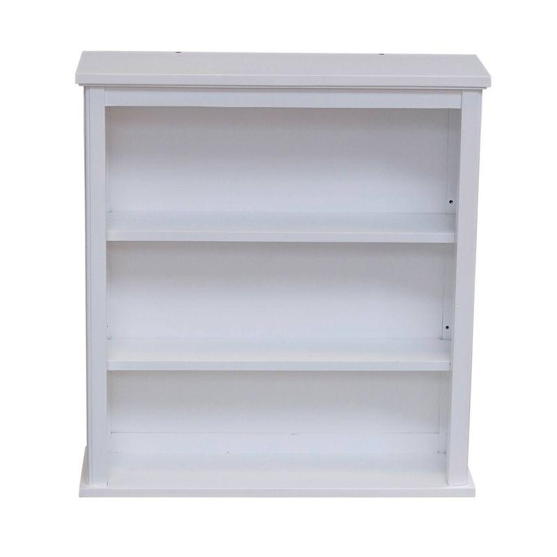 Dorset Wall Mounted Bath Storage Cabinet with Two Open Shelves White - Alaterre Furniture: Hardwood Construction, No Assembly Required
