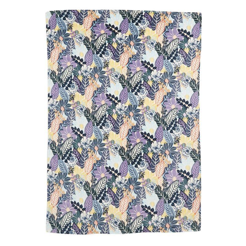 Palm Floral Lightweight Fleece Throw Blanket