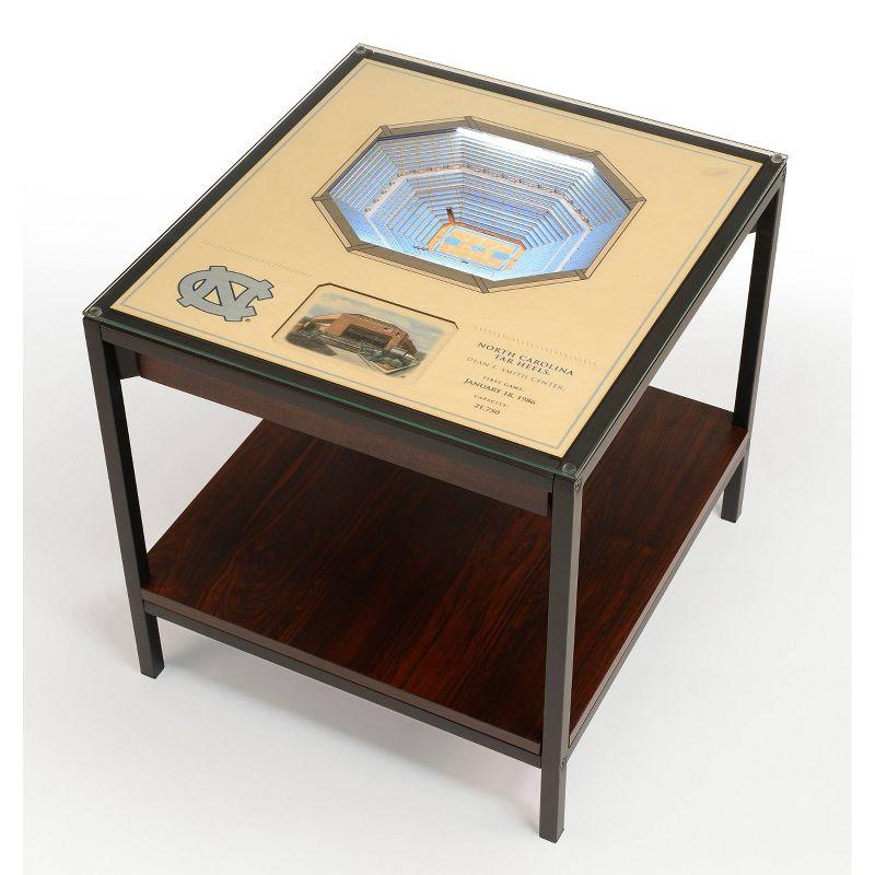 YouTheFan Glass Top End Table