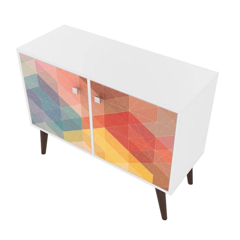 Avesta 2.0 Double Side Table White - Manhattan Comfort: Modern Corner Accent Table, Bedroom & Office Use