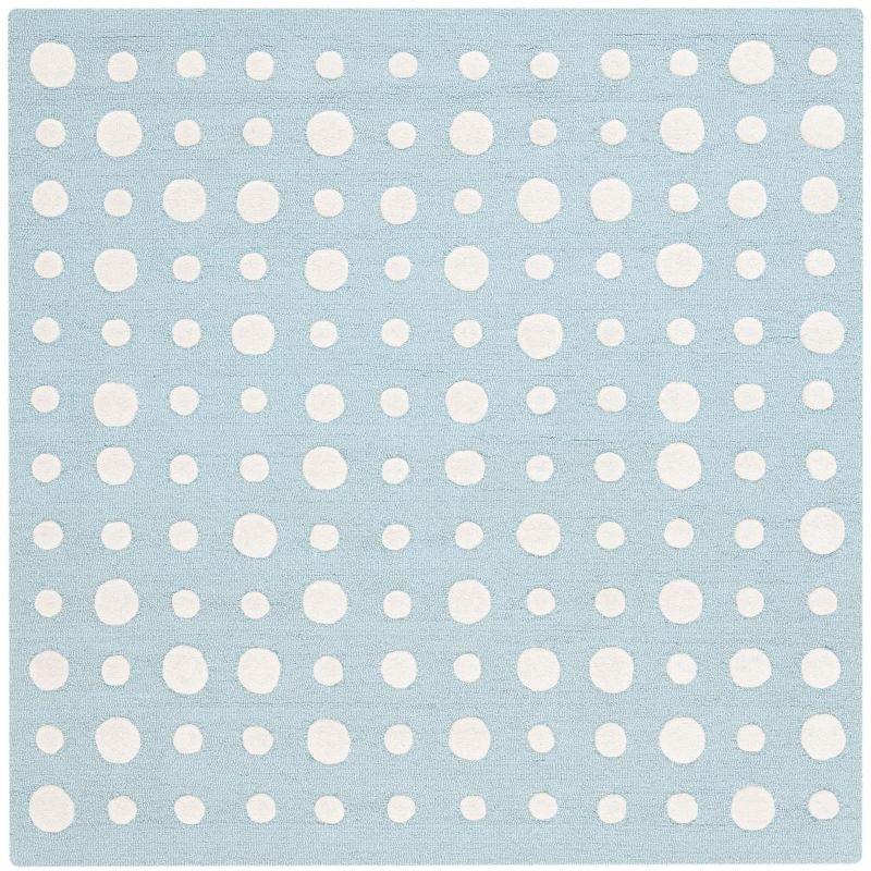 Safavieh Kids SFK926 Hand Tufted Indoor Area Rug - Blue/Ivory - 5'x5' - Safavieh