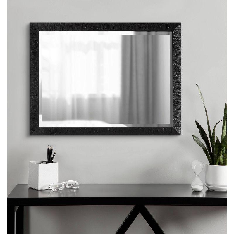 18"x24" Reyna Rectangle Wall Mirror Black - Kate & Laurel All Things Decor: Modern Style, No Assembly Required, Includes Hardware