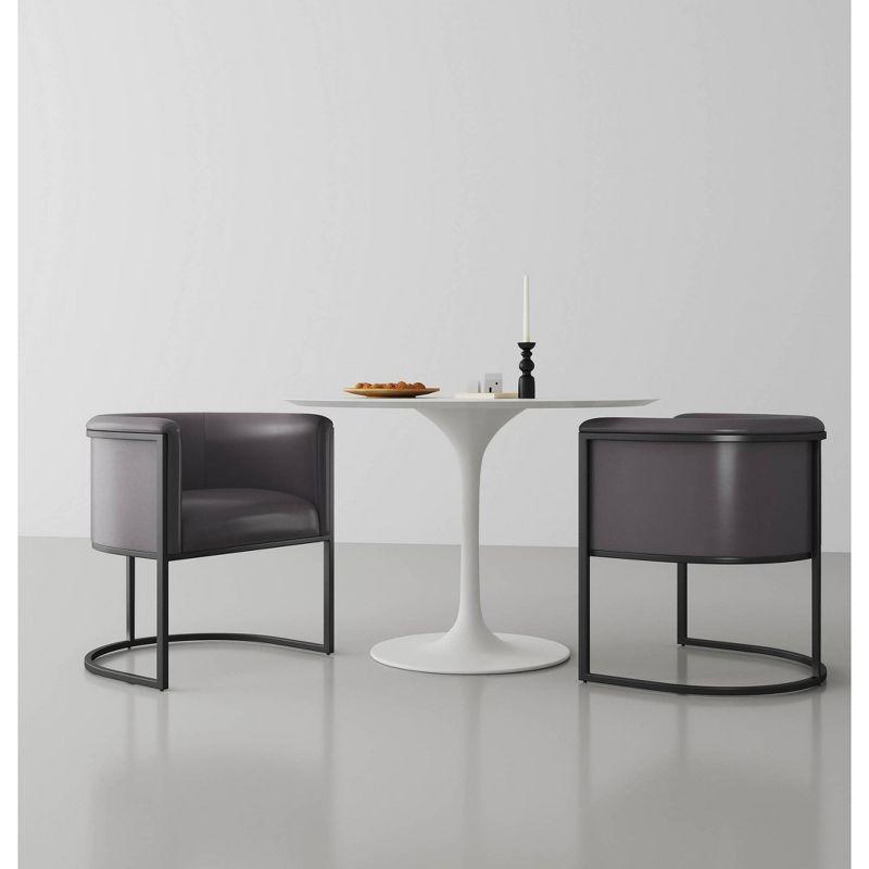 Ceets Bali Saddle And Black Faux Leather Dining Chair (Set Of 2) (Set of 2)