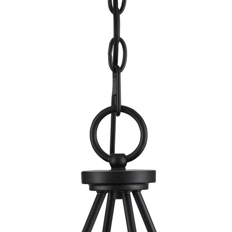 Franklin Iron Works Lacey Black Wagon Wheel Chandelier 29 1/4" Wide Industrial Rustic LED 2-Tier 12-Light Fixture for Dining Room Foyer Kitchen Island