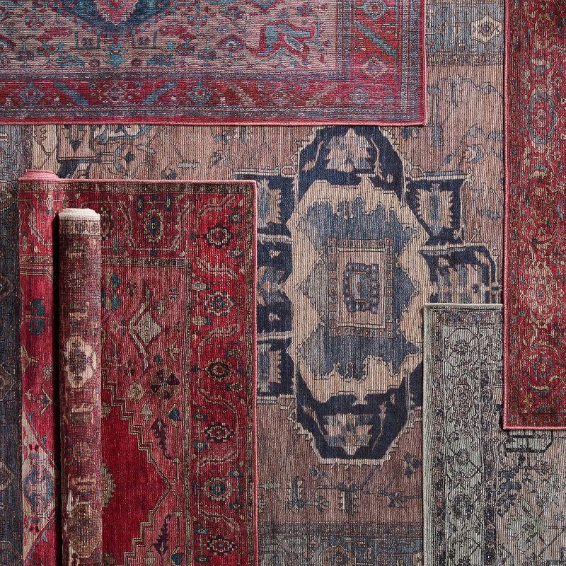 3'11"x6' Vibe by Barrymore Medallion Area Rug Blue/Dark Brown - Jaipur Living: Vintage Indoor Medium Pile Rug