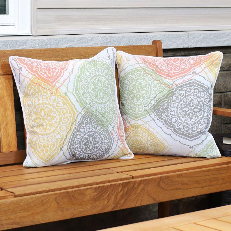 16" x 16" Polyester Square Outdoor Throw Pillows, 2 Count