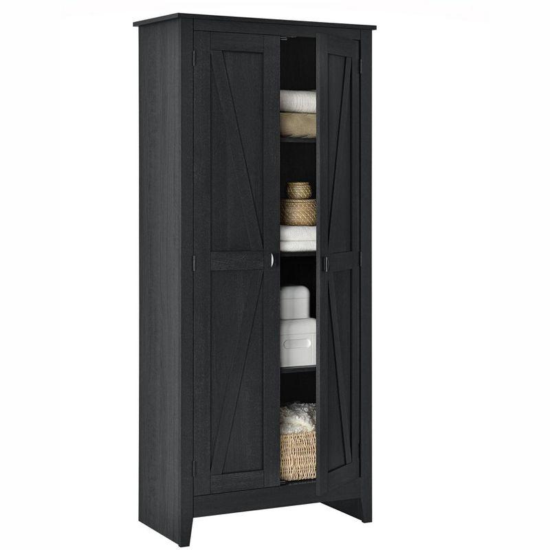 Farmington 31.5" Wide Storage Cabinet, Black Oak