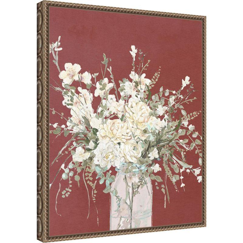 Amanti Art Warm Flowers in Glass Vase by Patricia Pinto Canvas Wall Art Print Framed 16 x 20-in.