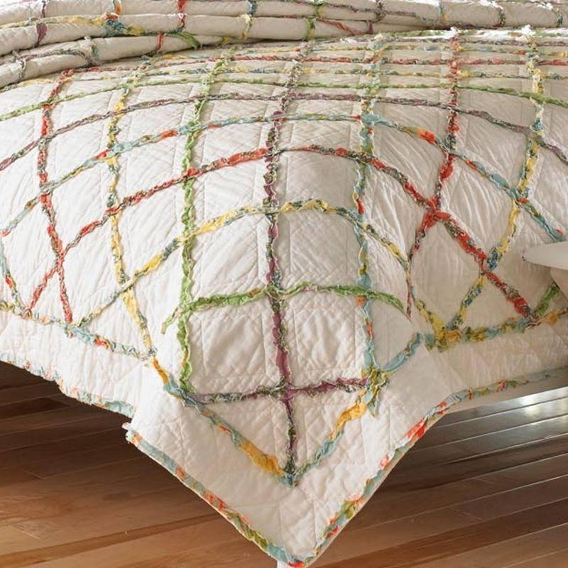 Laura Ashley Laura Ashley Ruffle Garden Ruffled 100% Cotton Quilted Sham