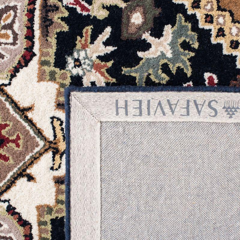 Heritage HG625 Handmade Area Rug - 6'x6' - Navy/Brown - Safavieh