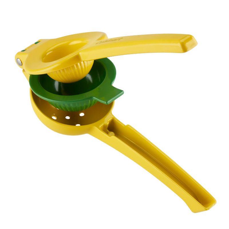 Cuisinart Dual Lemon and Lime Press: Aluminum Citrus Press, Dishwasher-Safe, Hand Wash, Yellow & Green, Juice Extractor