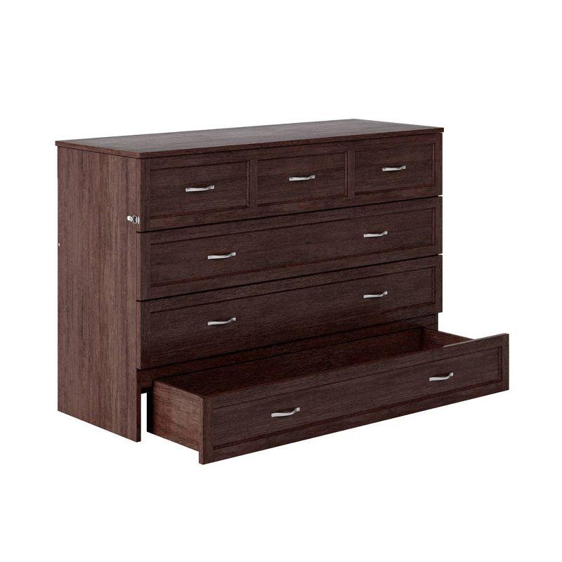 Elegant Northfield Queen Murphy Bed Chest with CoolSoft Mattress