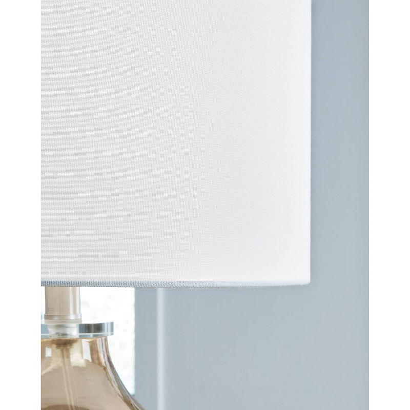 Signature Design by Ashley Lemmitt Table Lamp: Crystal Accents, Drum Shade, UL Listed