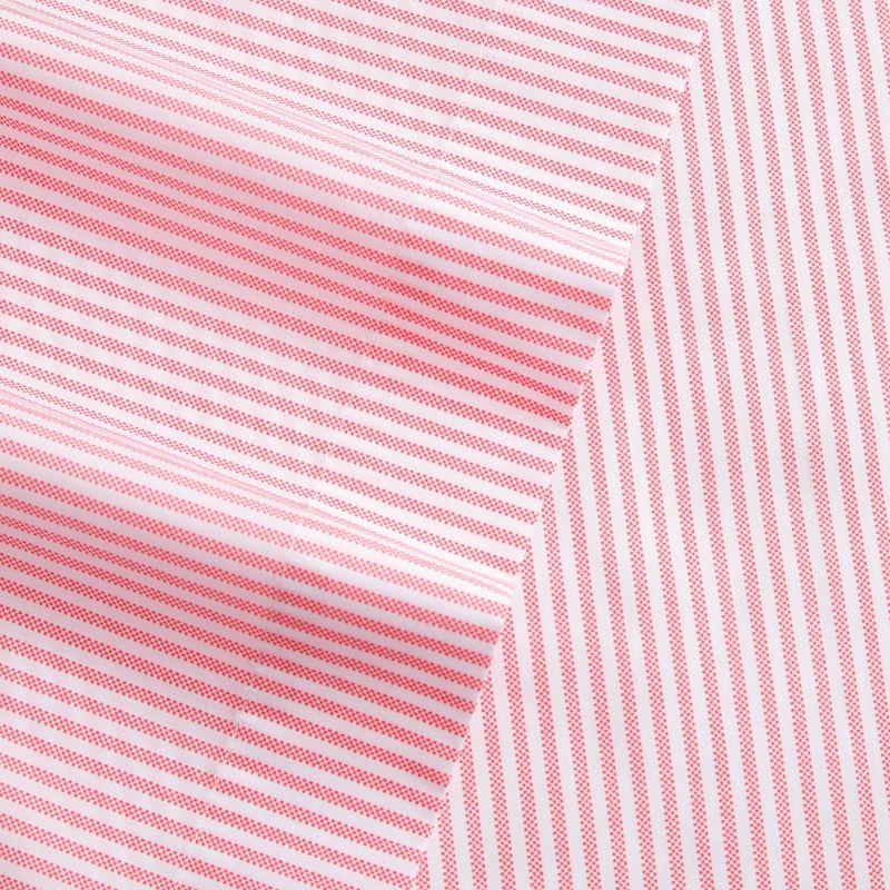 Poppy & Fritz Oxford Stripe 100% Cotton Percale- 3 Piece- Sheet Set  White- Twin Xl