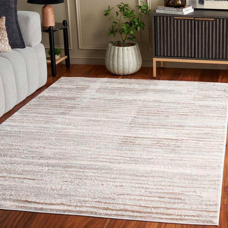 Hand-Knotted Gray Abstract Cotton Synthetic Rug, 5-5 X 7-7