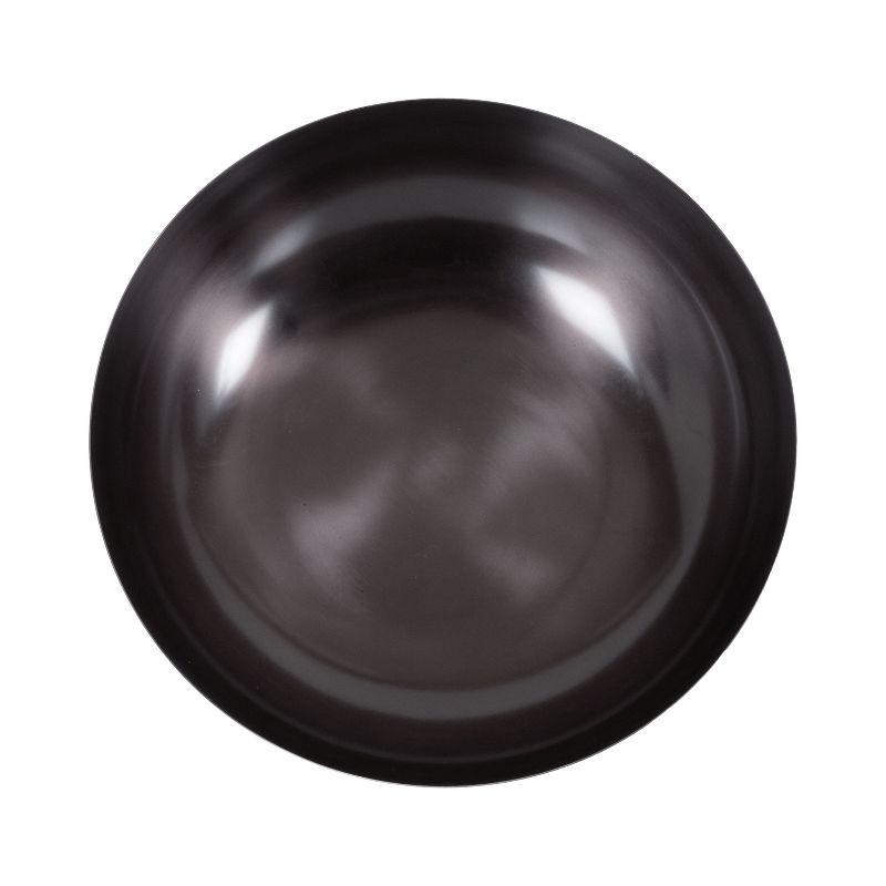 Kate and Laurel Rooks Ribbed Metal Bowl, 12x12x5, Pewter
