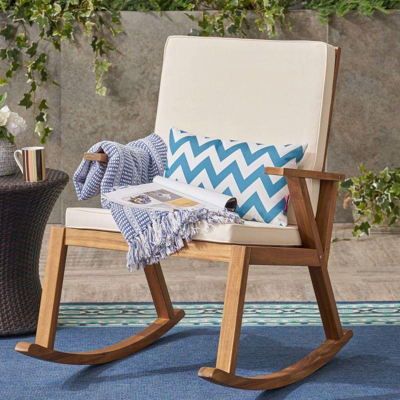 Bankston Outdoor Rocking Chair with Cushions