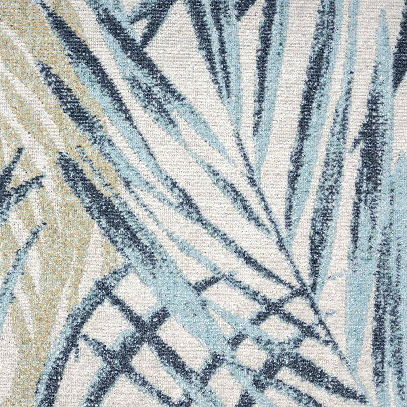 Tommy Bahama Malibu Palm Springs Coastal Indoor/Outdoor Area Rug, Ivory/Aqua Blue