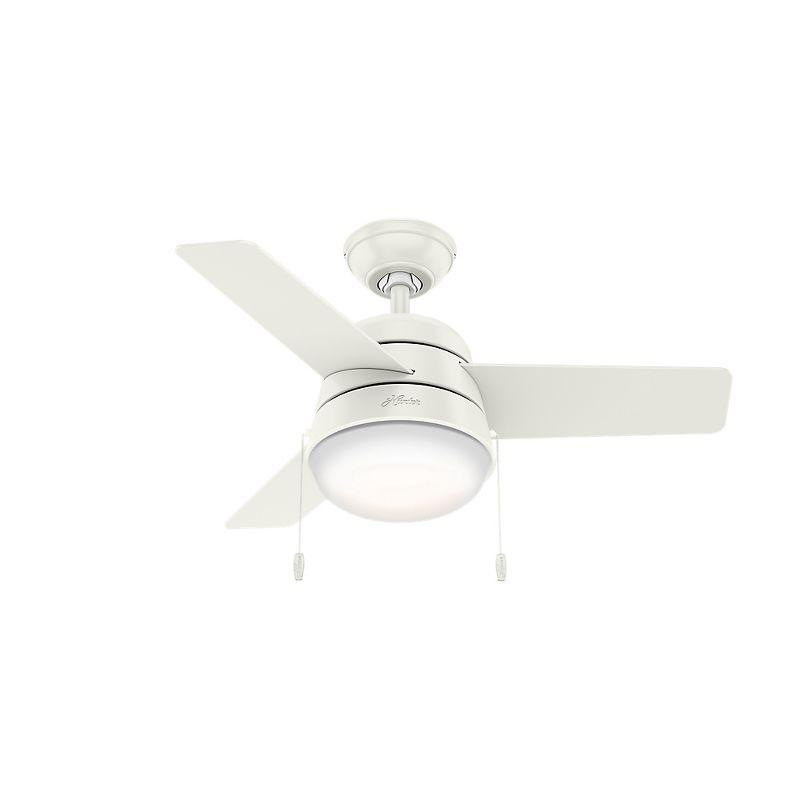 36" White MDF Ceiling Fan with LED Light and Remote