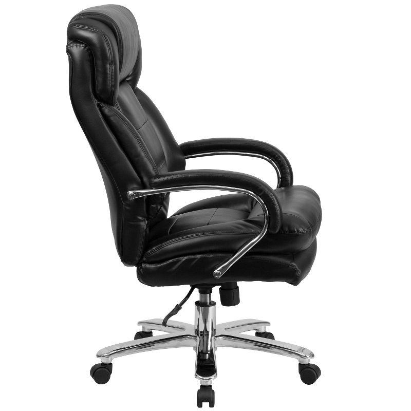 Belladonna Big & Tall LeatherSoft Ergonomic Office Chair with Headrest and Loop Arms by Flash Furniture