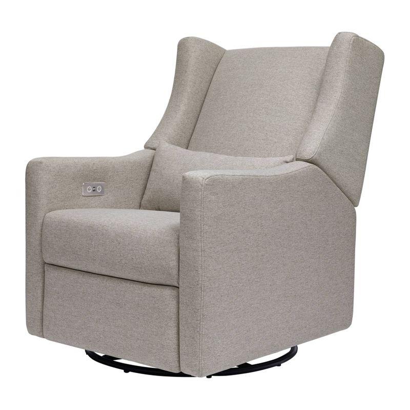 Eco-Weave Grey Performance Swivel Reclining Armchair with USB