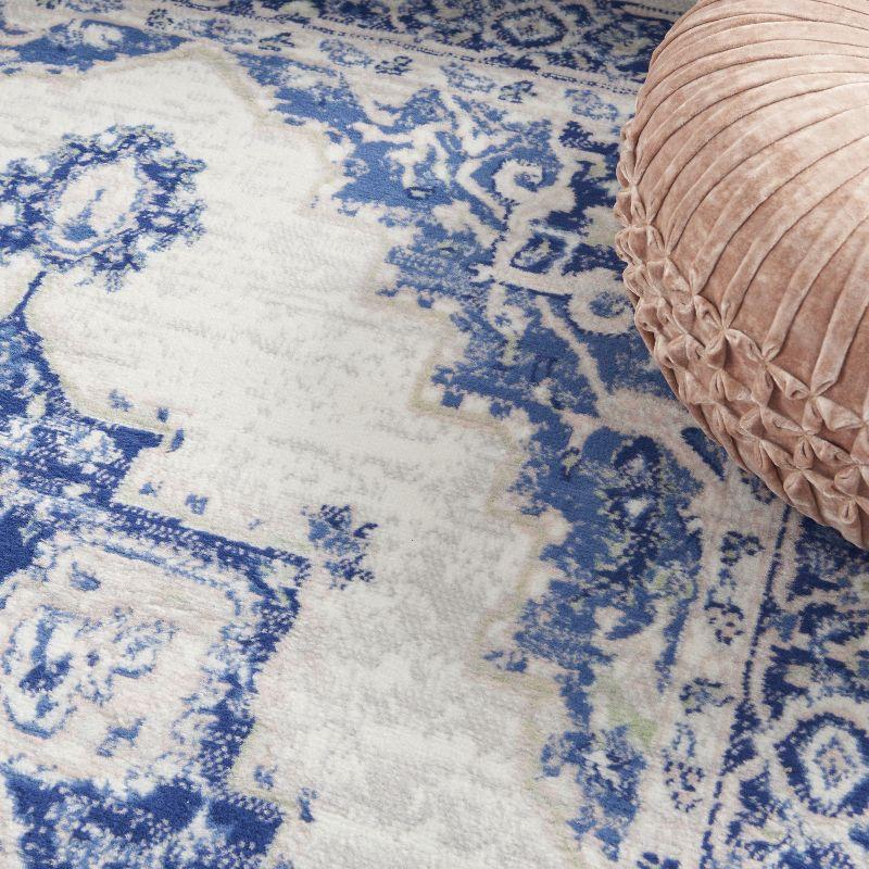 Nourison Whimsicle WHS03 Indoor only Area Rug - Ivory Blue 4' x 6'