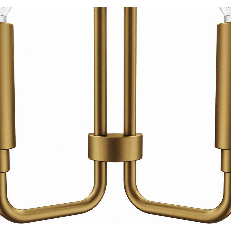 Satin Brass 2-Light Wall Sconce with Iron Construction