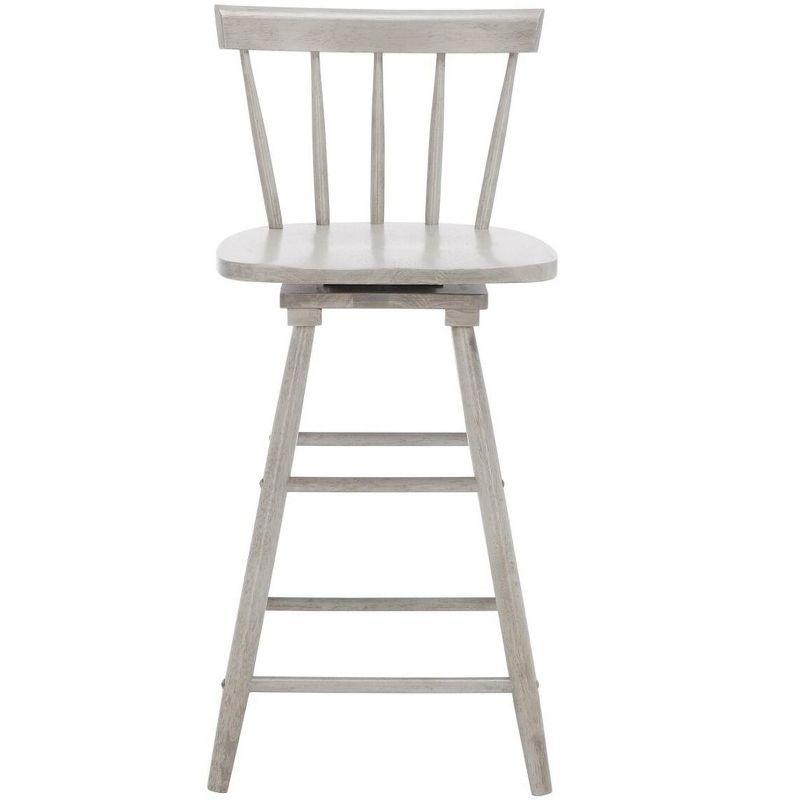 Gray Wood Swivel Windsor Counter Stool