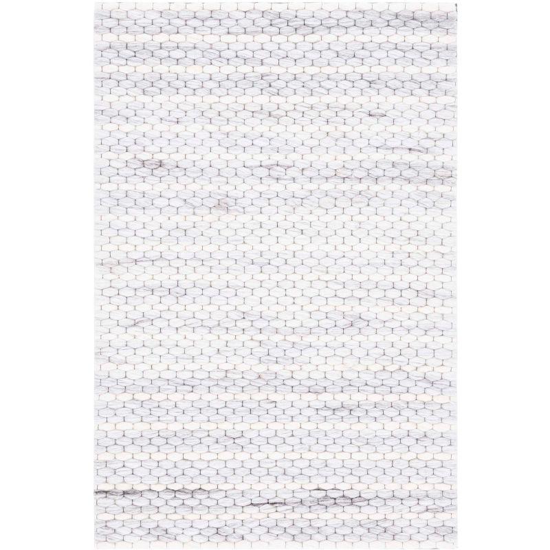 Marbella MRB207 Hand Woven Indoor Accent Rug - Light Grey/Ivory - 3'x5' - Safavieh