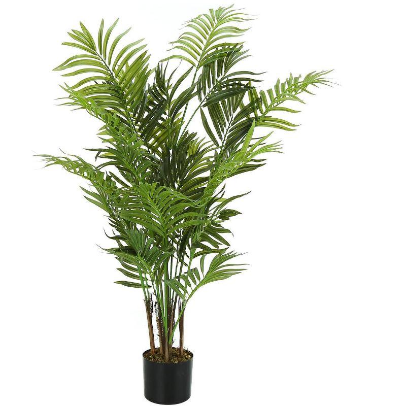 Maynard 47.25'' Faux Areca Palm Plant in Cement Pot