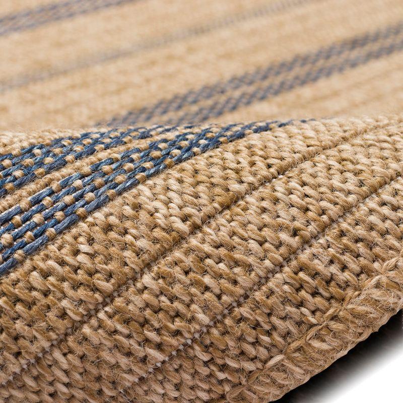 Liora Manne Sahara Multi Border Indoor/Outdoor Rug Navy 7'10" Square