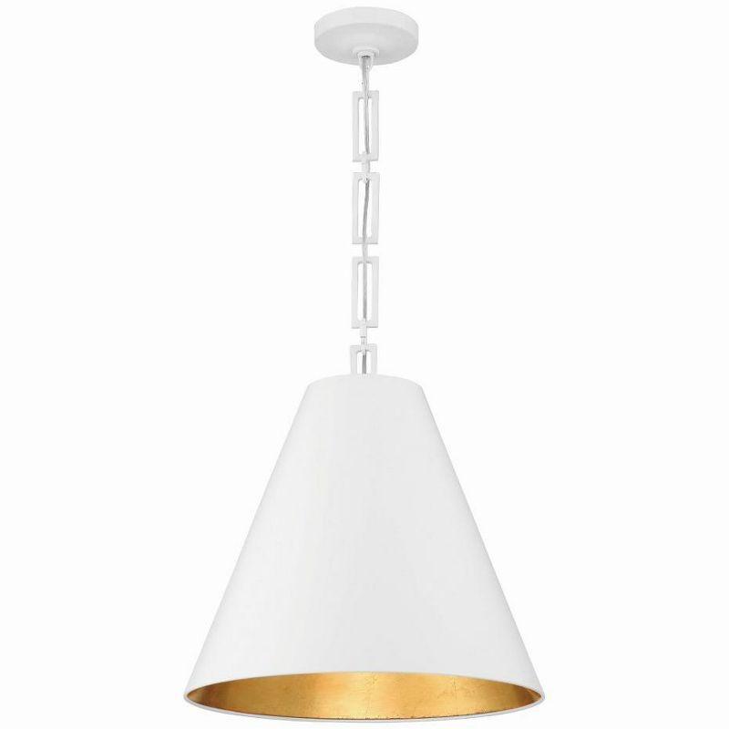 Crystorama Lighting Alston 3 - Light Chandelier in  Matte White/Antique Gold