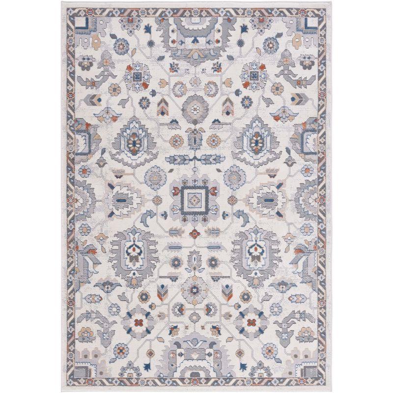 Ivory and Gray Tufted 8' x 10' Wool Area Rug