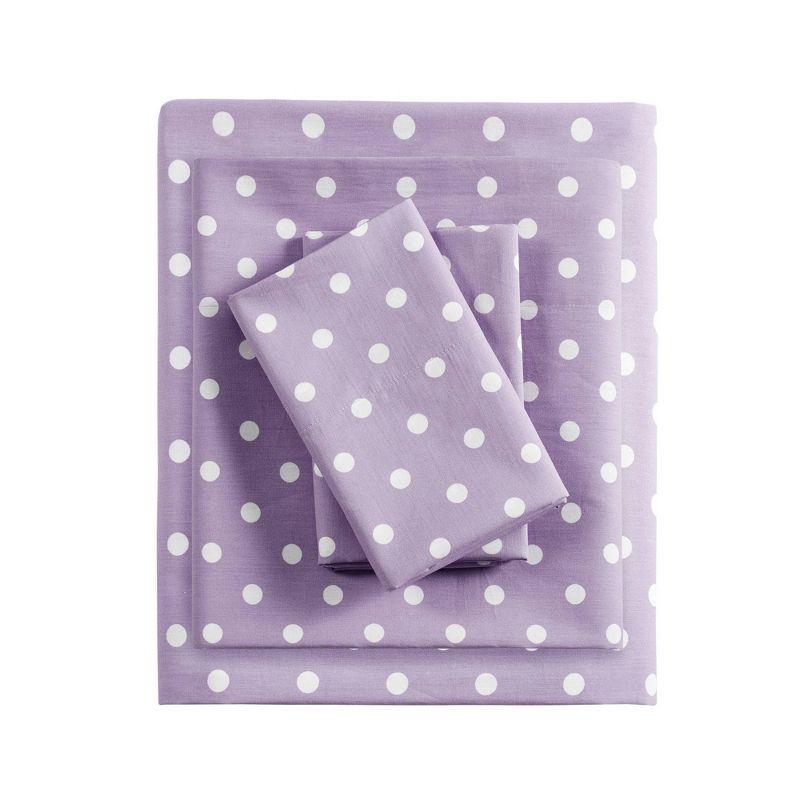 Intelligent Design Polka Dot Polka Dot Printed 100% Cotton Sheet Set
