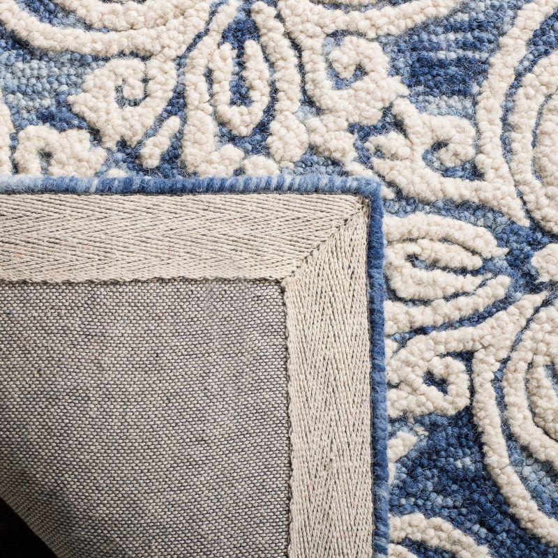 Blossom BLM103 Hand Tufted Area Rug - Blue/Ivory - 4'x4' - Safavieh.