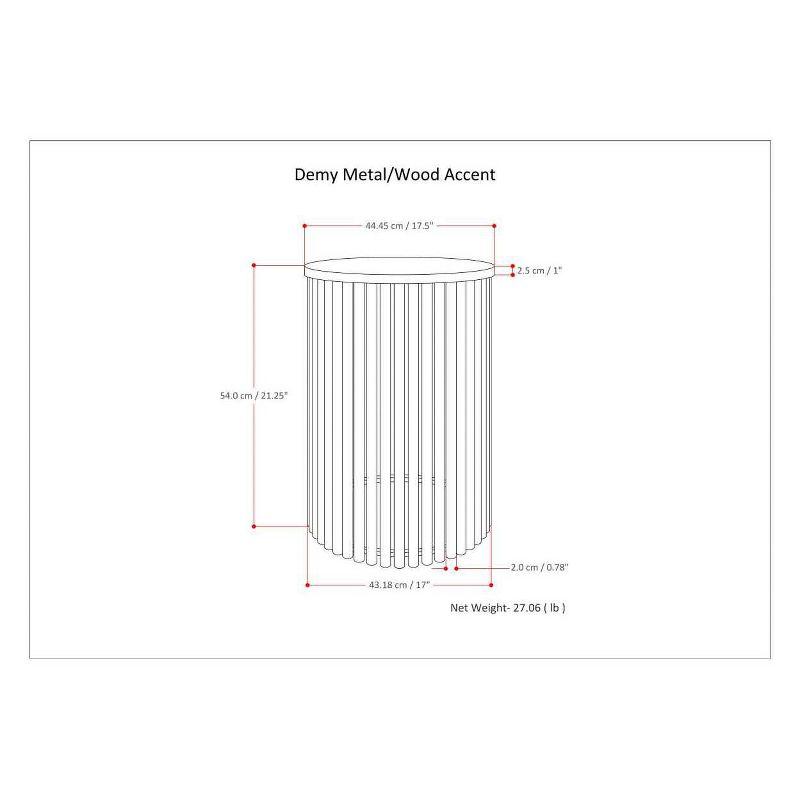 Lora Solid Wood Drum End Table