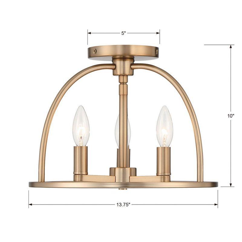 Crystorama Lighting Abbott 3 - Light Flush Mount in  Vibrant Gold