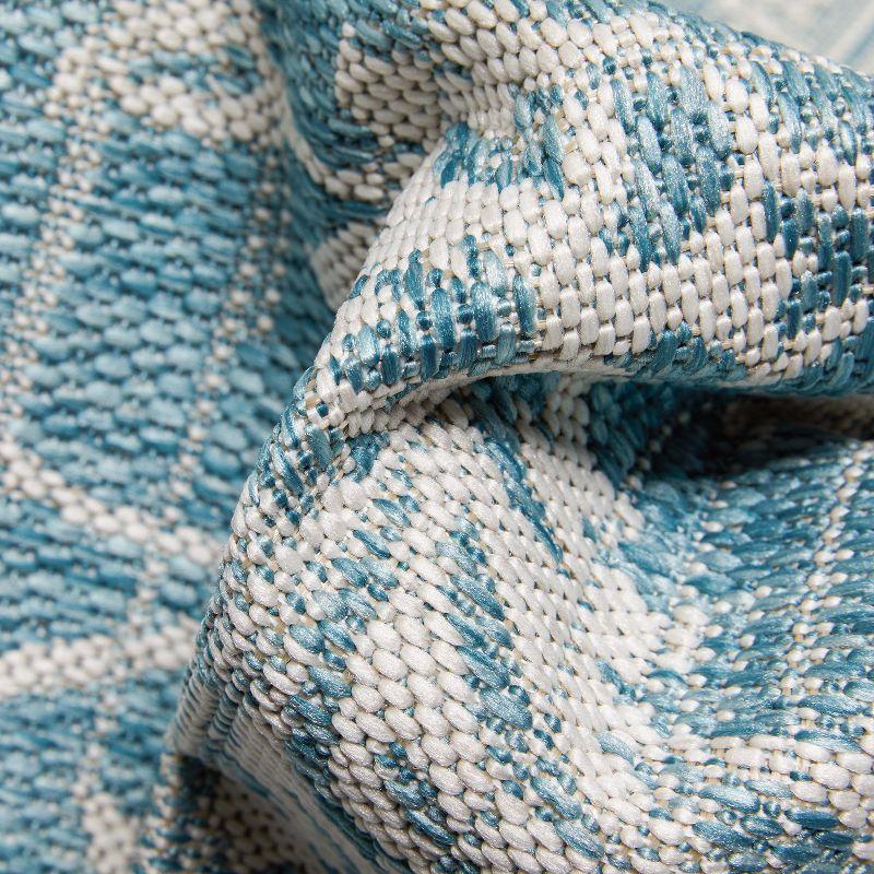 Grieves Persian Oriental Blue Indoor/Outdoor Area Rug